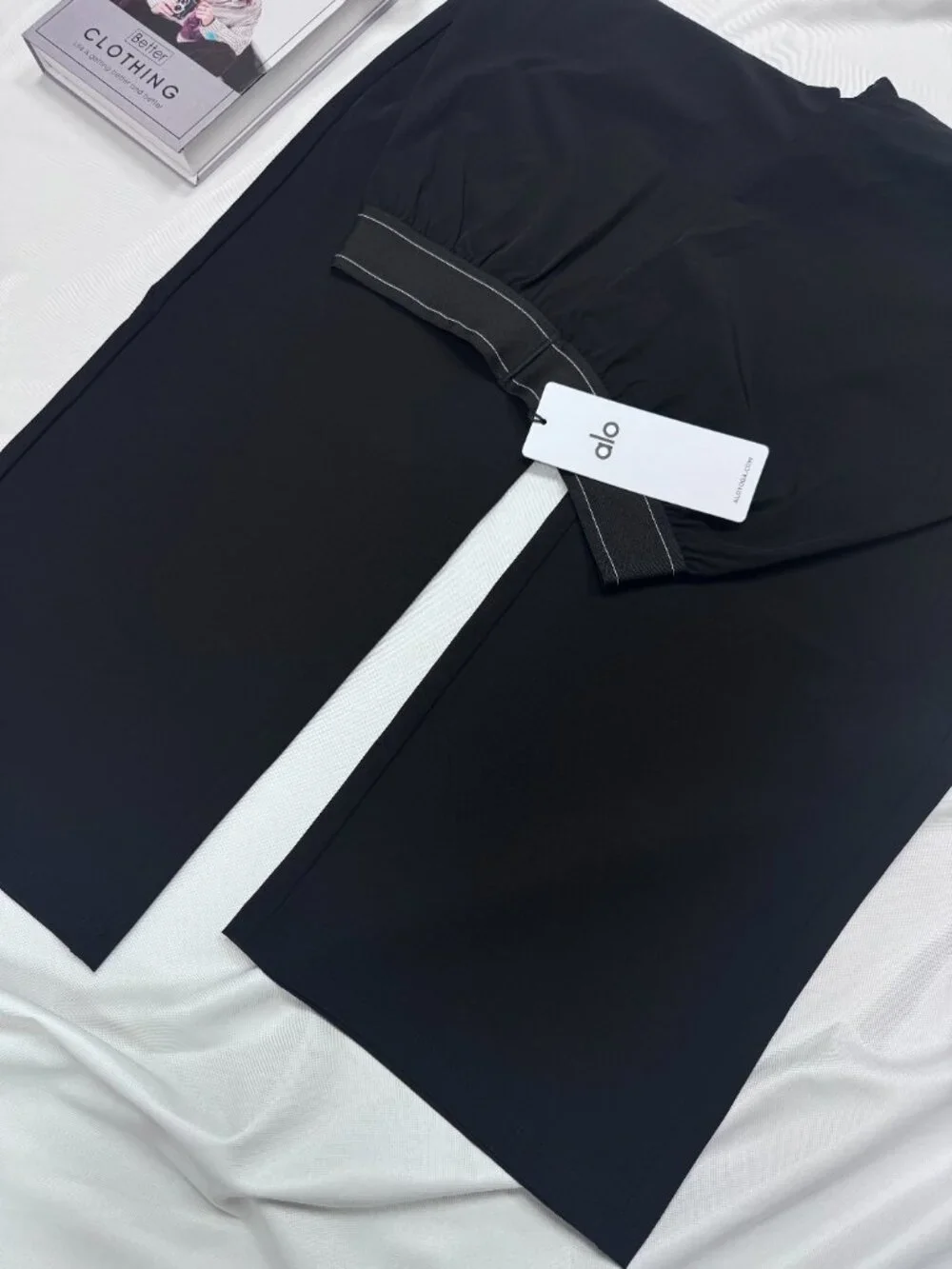 ALO Yoga Black Suit Up Trouser🔥 Chic Wide Leg Work Pants | Regular NWT🎄